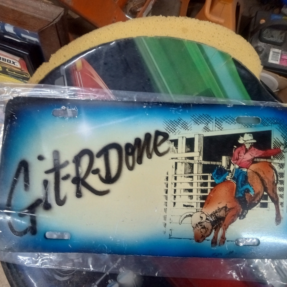 Git-R-Done Rodeo License Plate